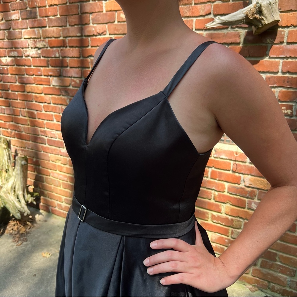 Custom Made Gothic Ballgown Alternative Wedding Dress - Lace Up Corset & Slit - Picture 5 of 17